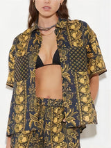 Plaj Tatili Halk Çiçekli Gevşek Şort Takım