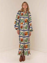 Elegant Stand Collar Maxi