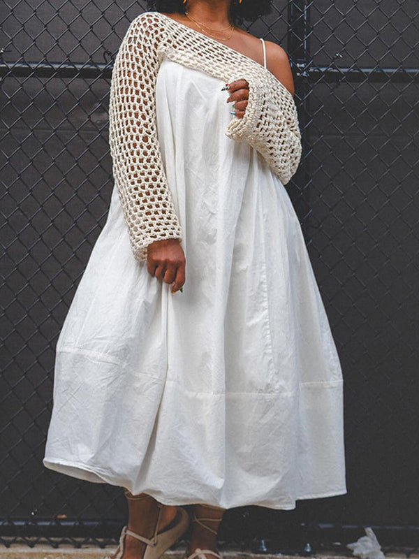 Günlük Örme Bolero ve Midi Elbise