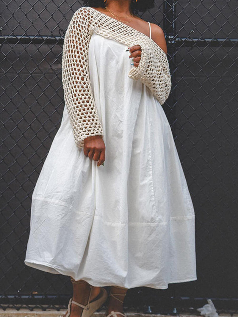 Günlük Örme Bolero ve Midi Elbise