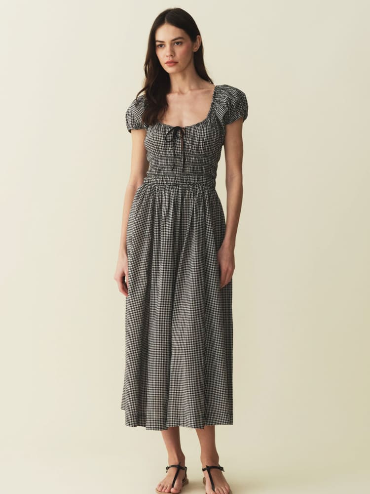 Quinn Elbise-Siyah Beyaz Kareli