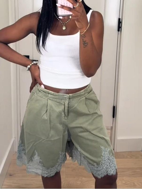 Sage Lace Wanderer Shorts