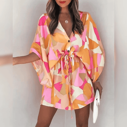 Kimono Detaylı Zarif Elbise