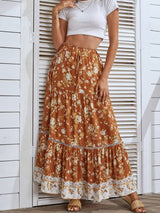 Turuncu Yüksek Bel Kuşgözü Detaylı Etek