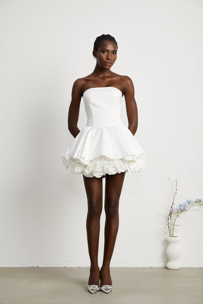 Lucie straplez korse mini elbise