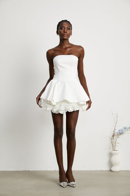 Lucie straplez korse mini elbise