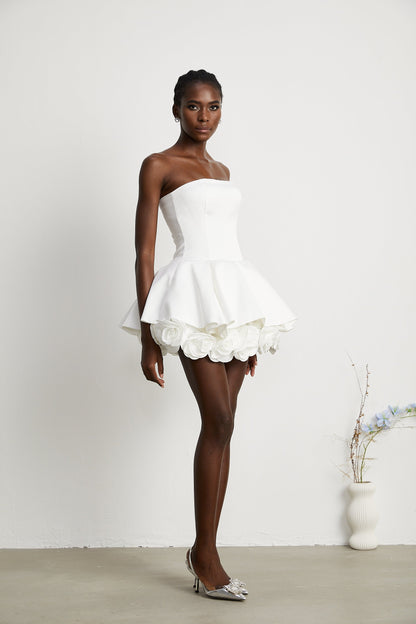Lucie straplez korse mini elbise