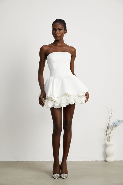 Lucie straplez korse mini elbise