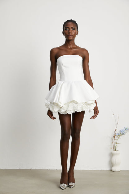 Lucie straplez korse mini elbise