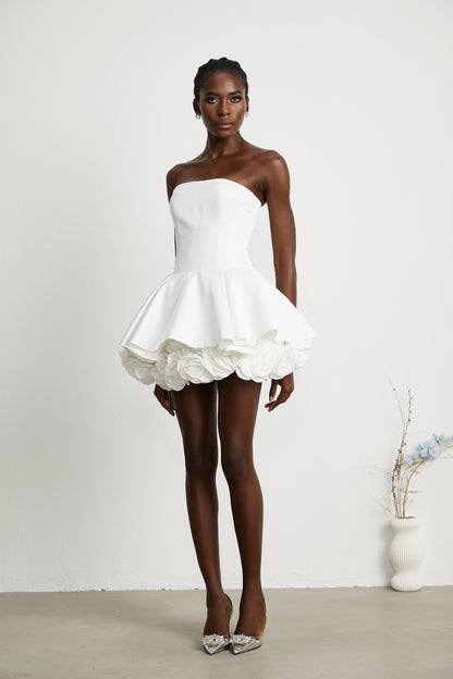 Lucie straplez korse mini elbise