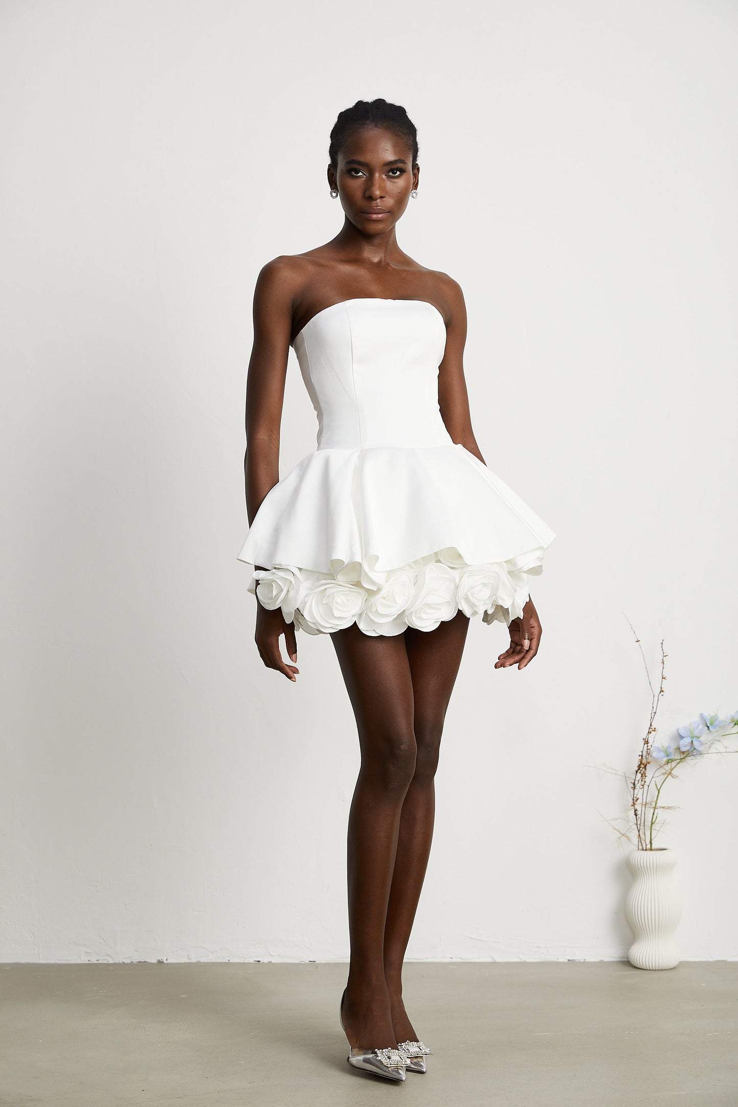 Lucie straplez korse mini elbise