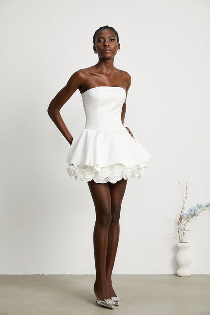Lucie straplez korse mini elbise
