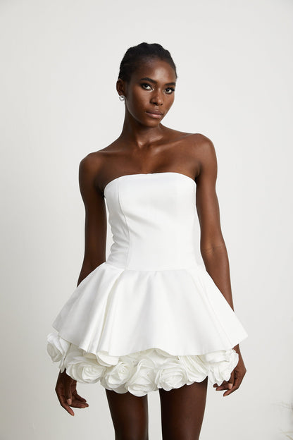 Lucie straplez korse mini elbise