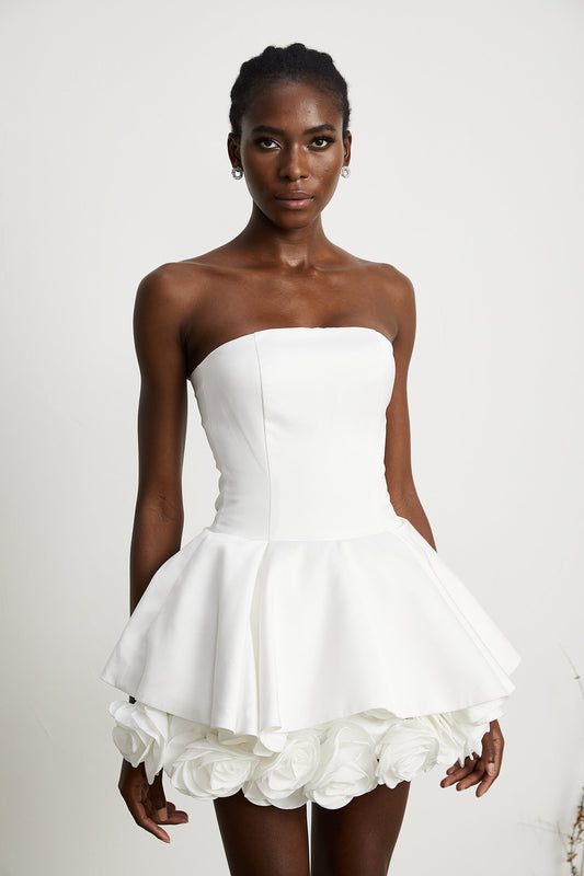 Lucie straplez korse mini elbise