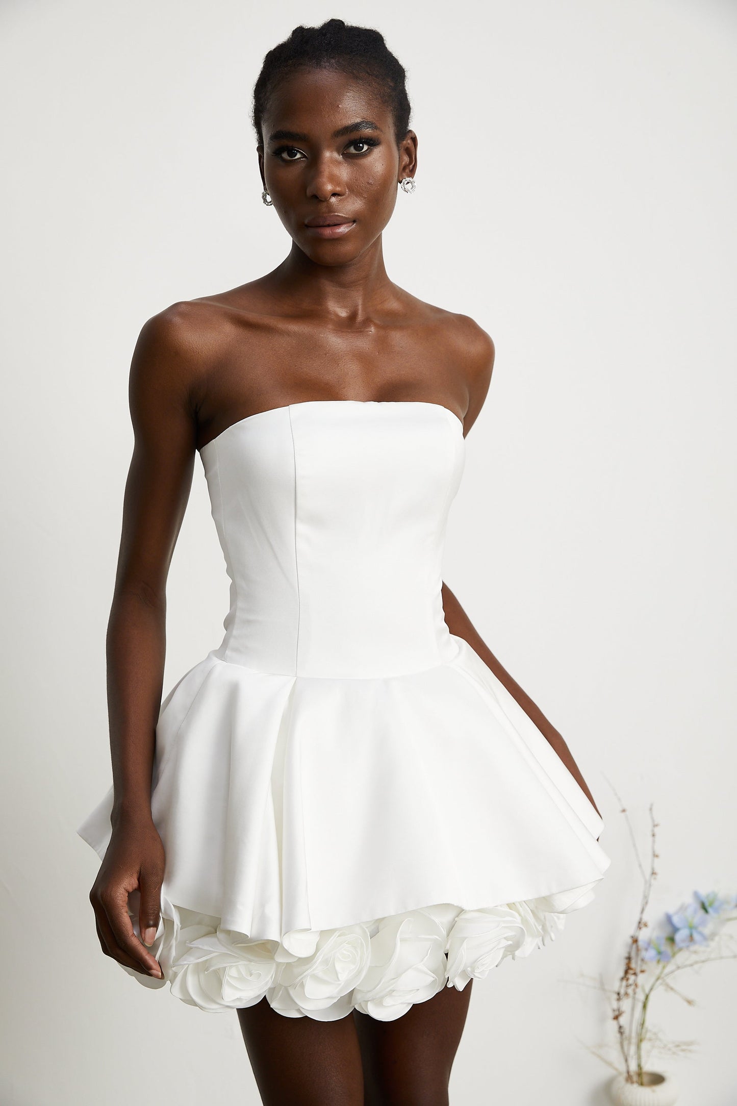 Lucie straplez korse mini elbise