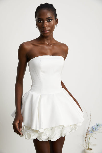 Lucie straplez korse mini elbise