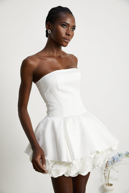 Lucie straplez korse mini elbise