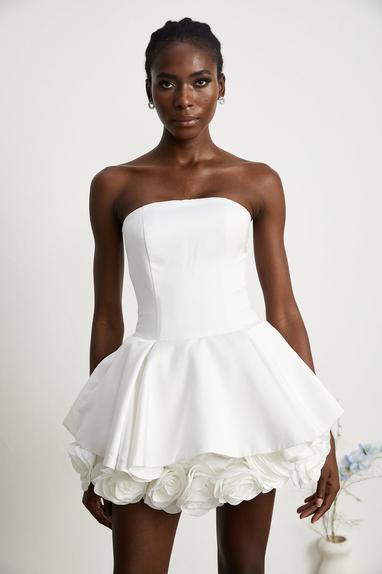 Lucie straplez korse mini elbise