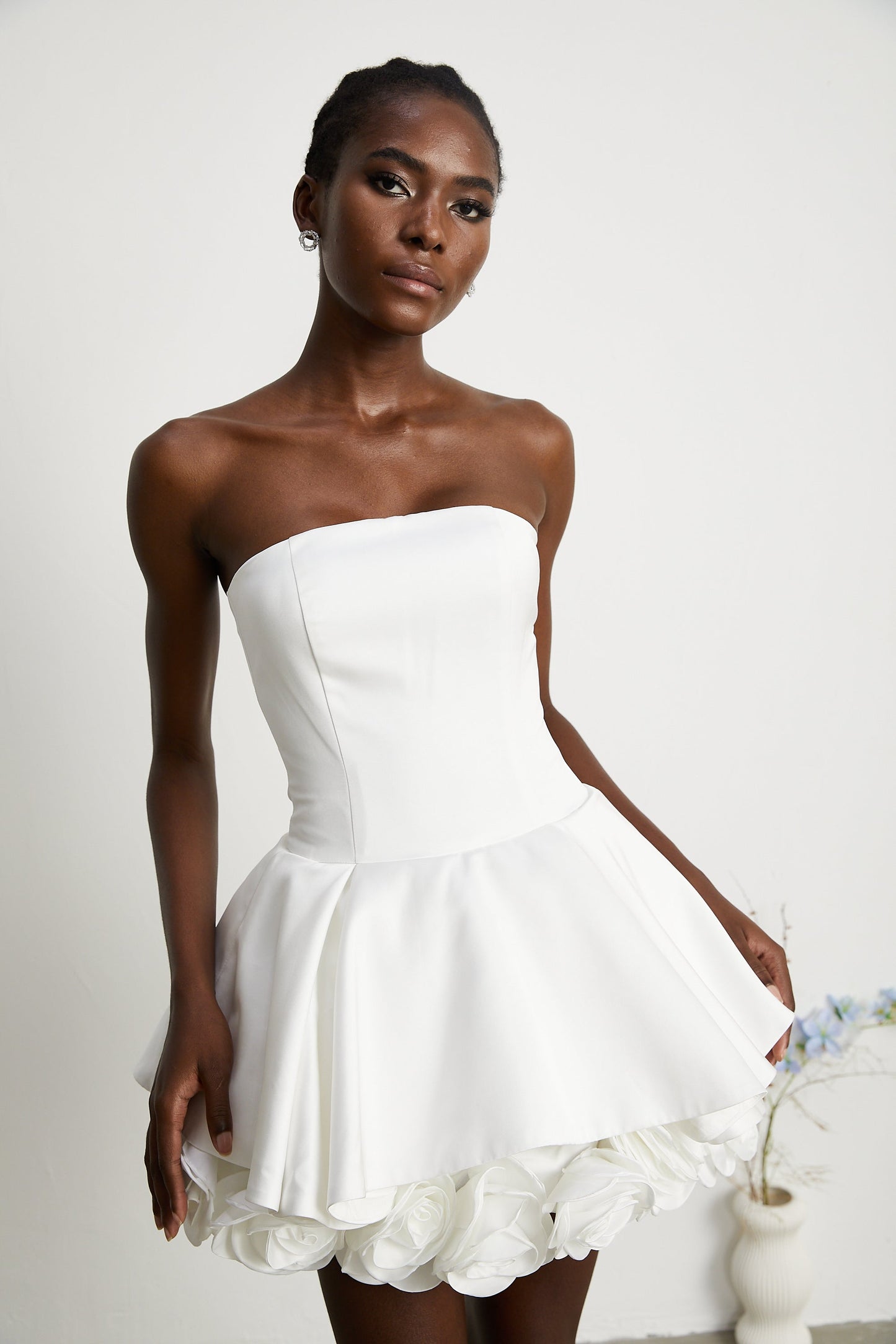 Lucie straplez korse mini elbise
