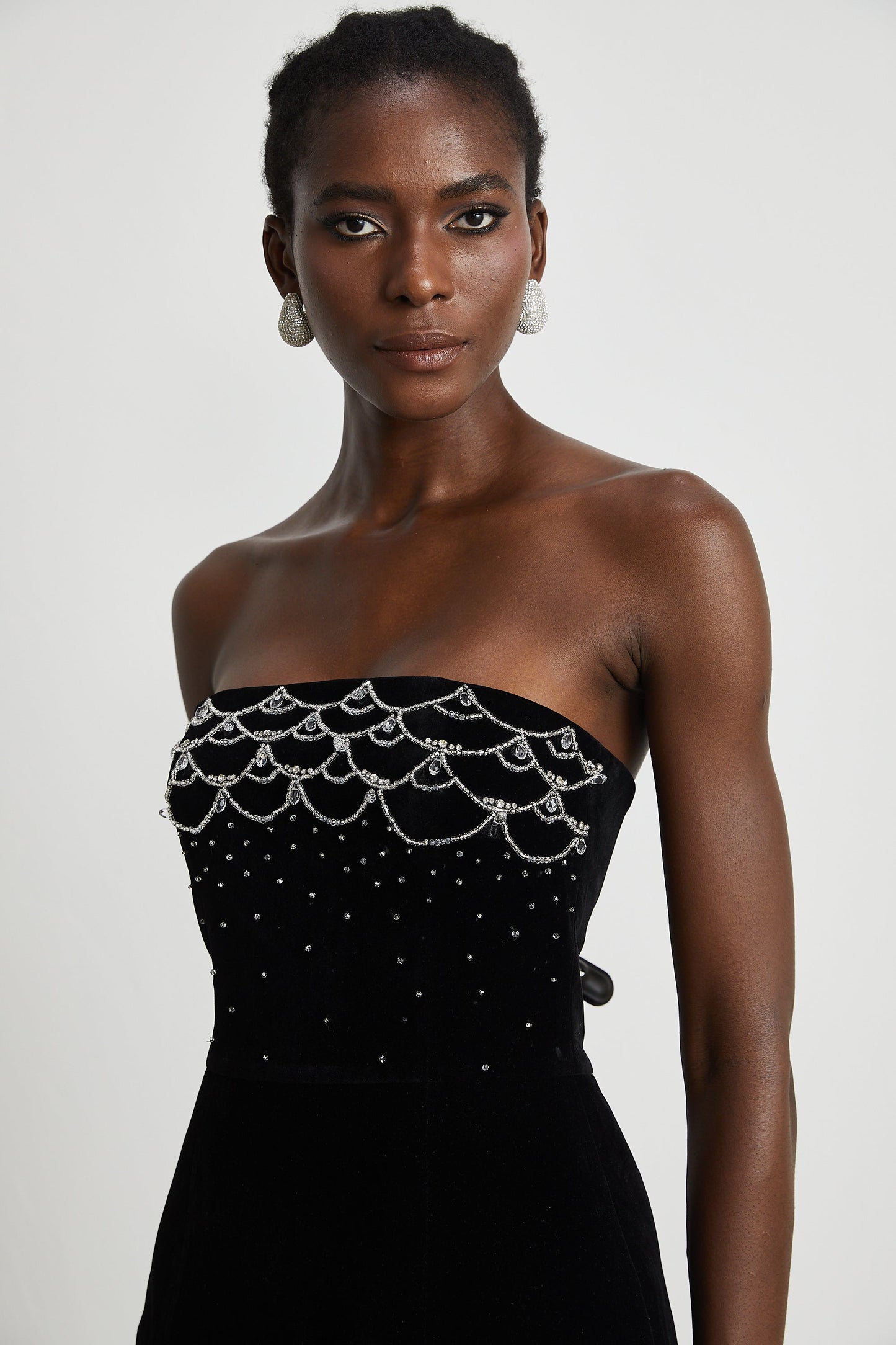 Sandrine kadife mini elbise