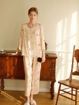 Yaz Saten Çiçek Baskı Seti