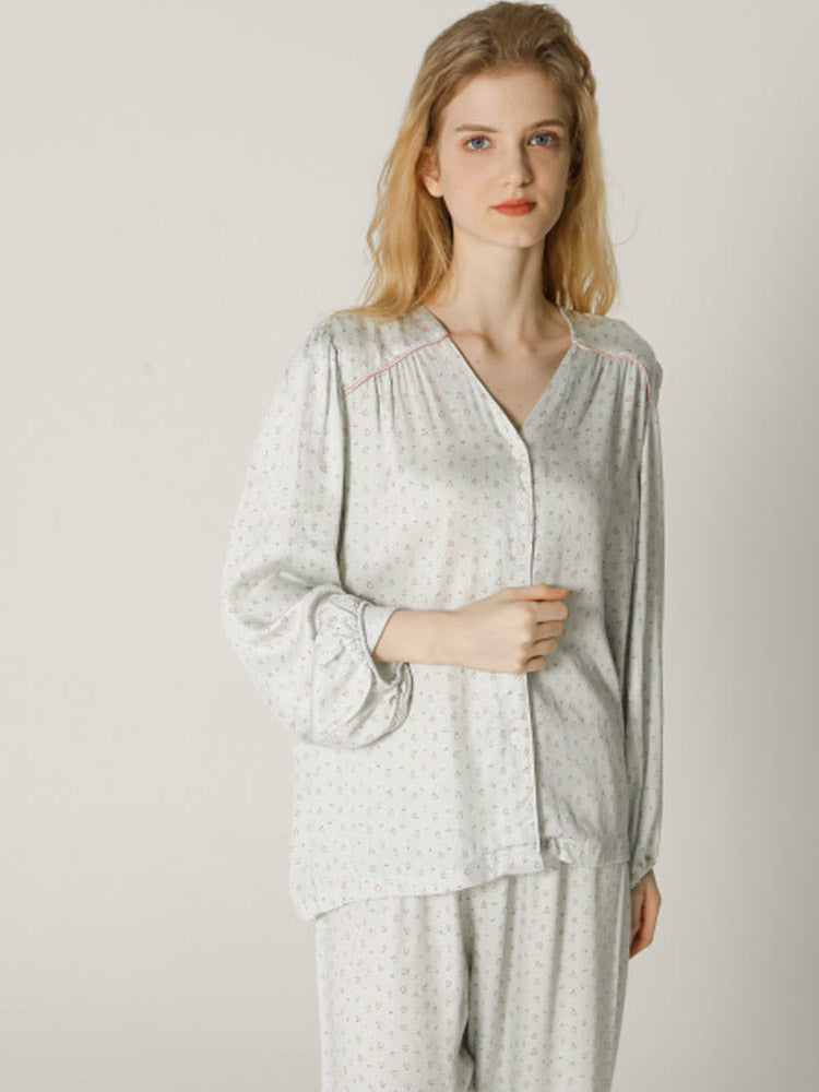 Petite Çiçekli Saten Pijama Takımı