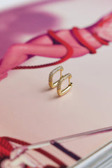 18 Ayar Altın Kaplama Özel Tılsım Küpe Altın