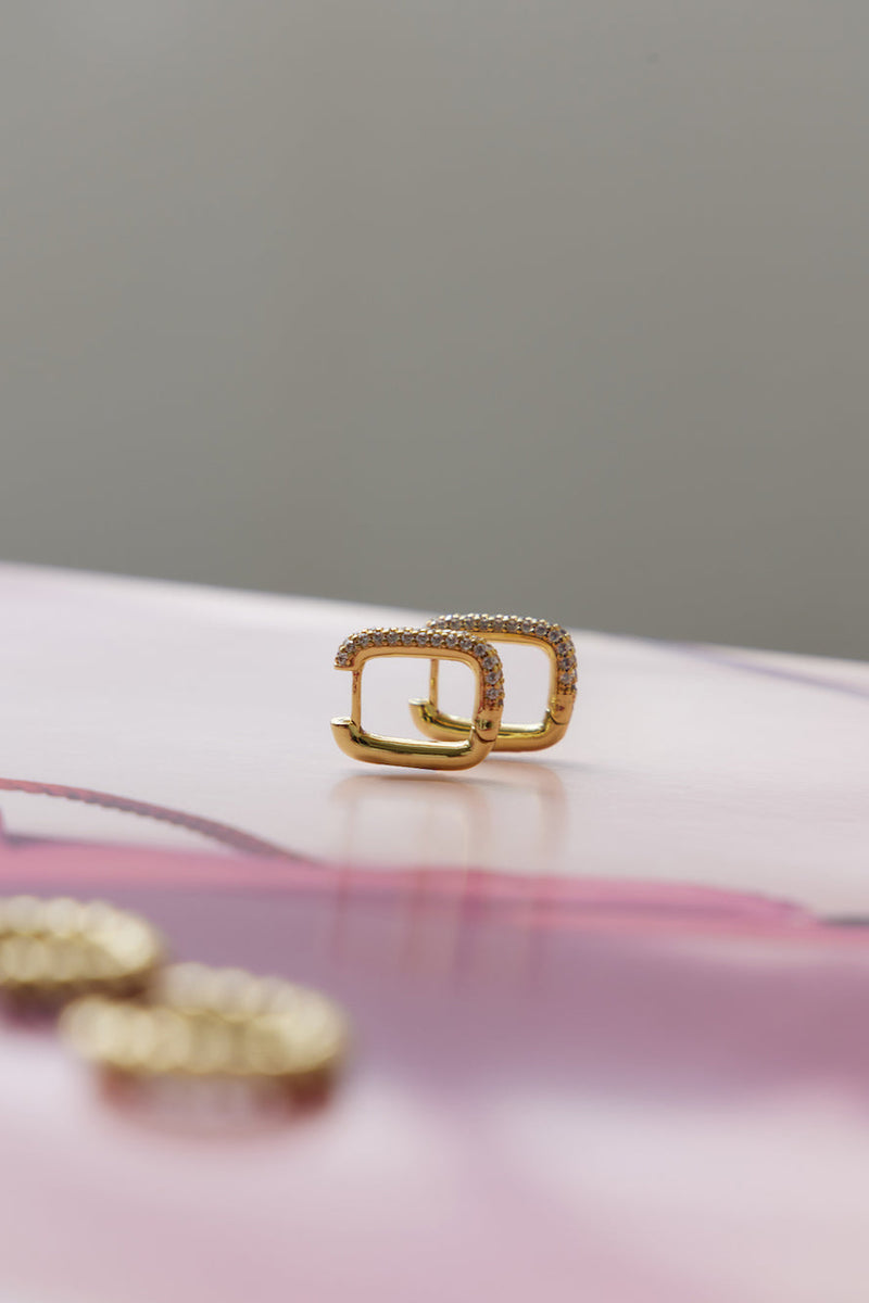 18 Ayar Altın Kaplama Özel Tılsım Küpe Altın