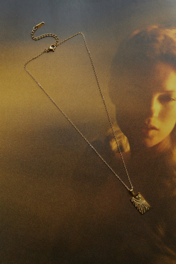 18 Ayar Altın Kaplama Gündoğumu Kolye Altın