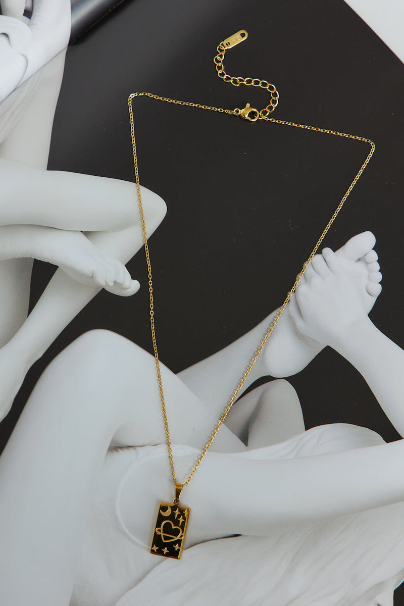 18 Ayar Altın Kaplama Çarpan Kalbim Kolye Altın