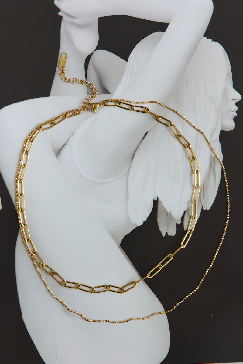 18 Ayar Altın Kaplama Gece Parıltılı Kolye Altın