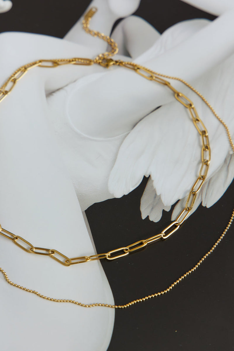 18 Ayar Altın Kaplama Gece Parıltılı Kolye Altın