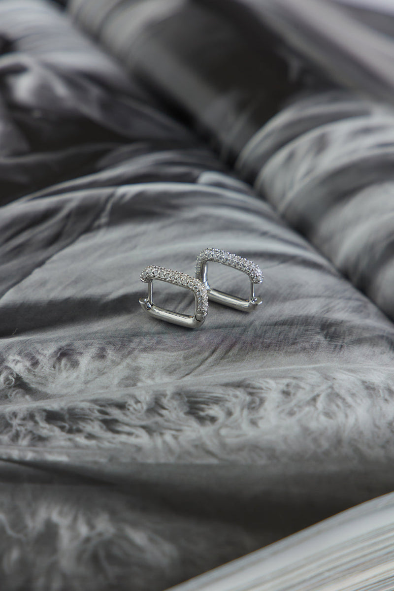 18 Ayar Altın Kaplama Özel Tılsım Küpe Gümüş