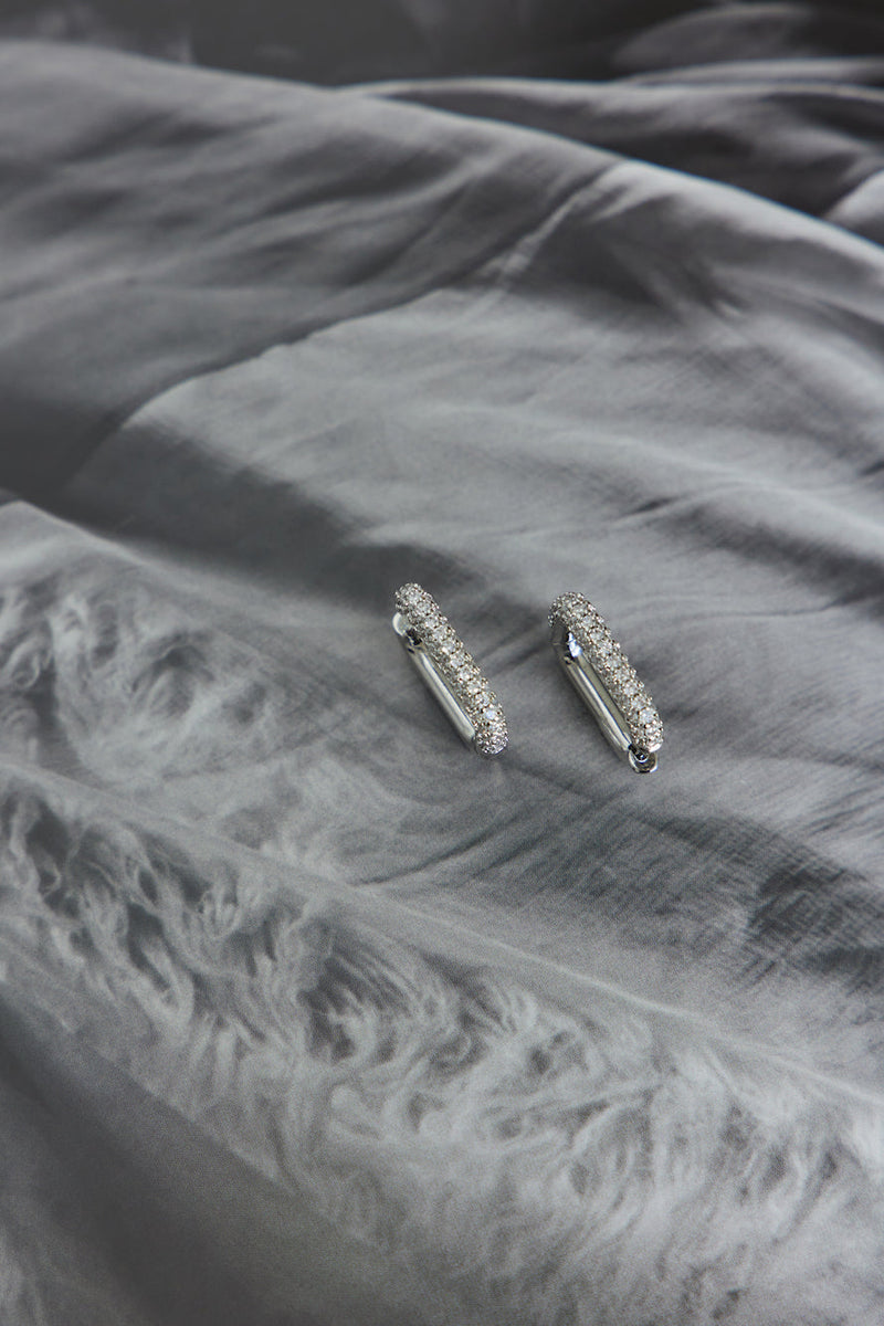 18 Ayar Altın Kaplama Özel Tılsım Küpe Gümüş