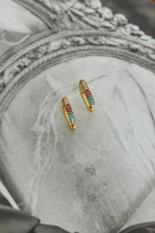 18 Ayar Altın Kaplama Özel Tılsım Küpe Karışık