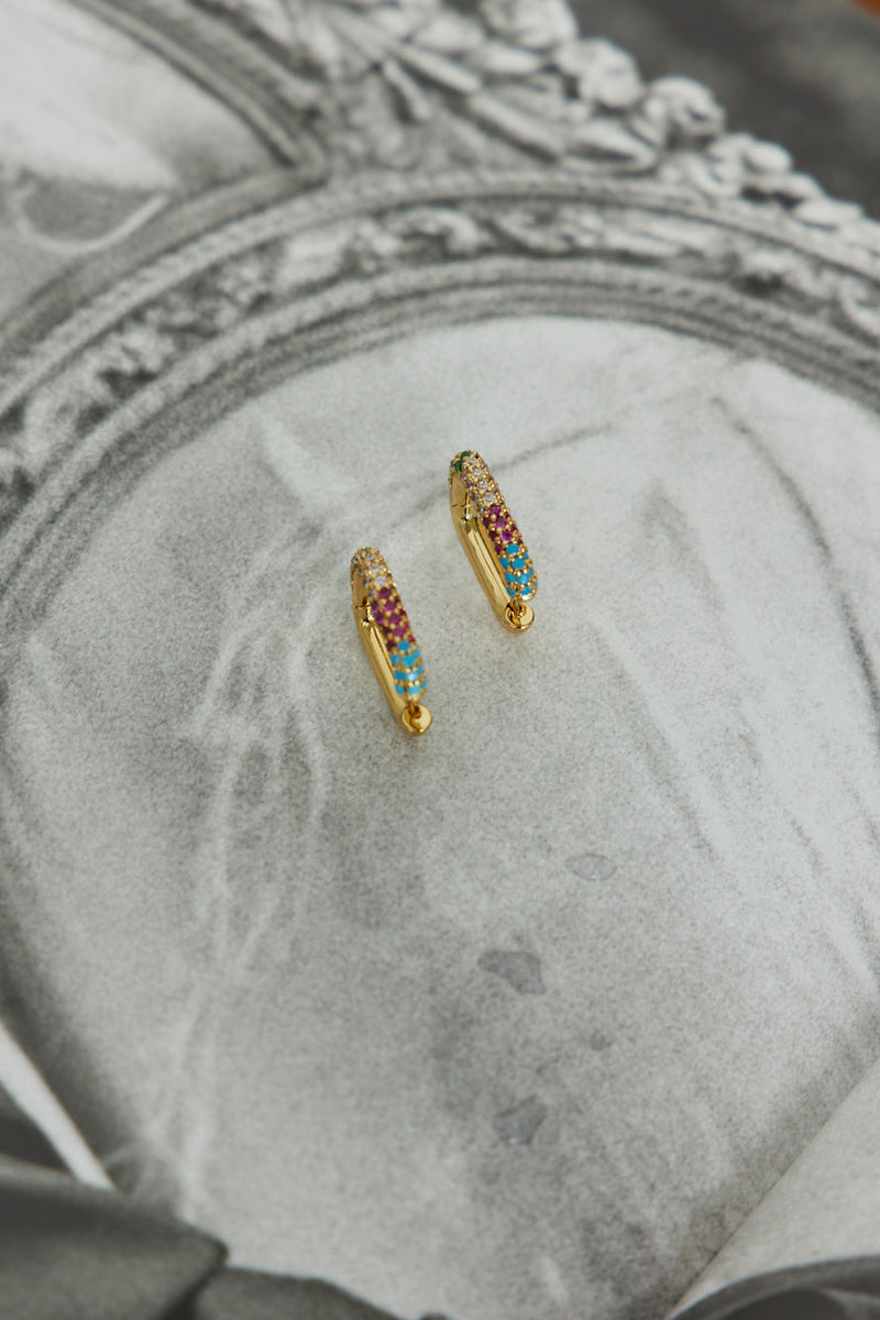 18 Ayar Altın Kaplama Özel Tılsım Küpe Karışık