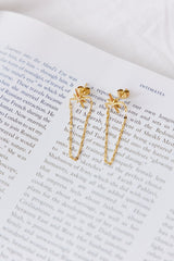 18 Ayar Altın Kaplama Yıldız Malzeme Küpe