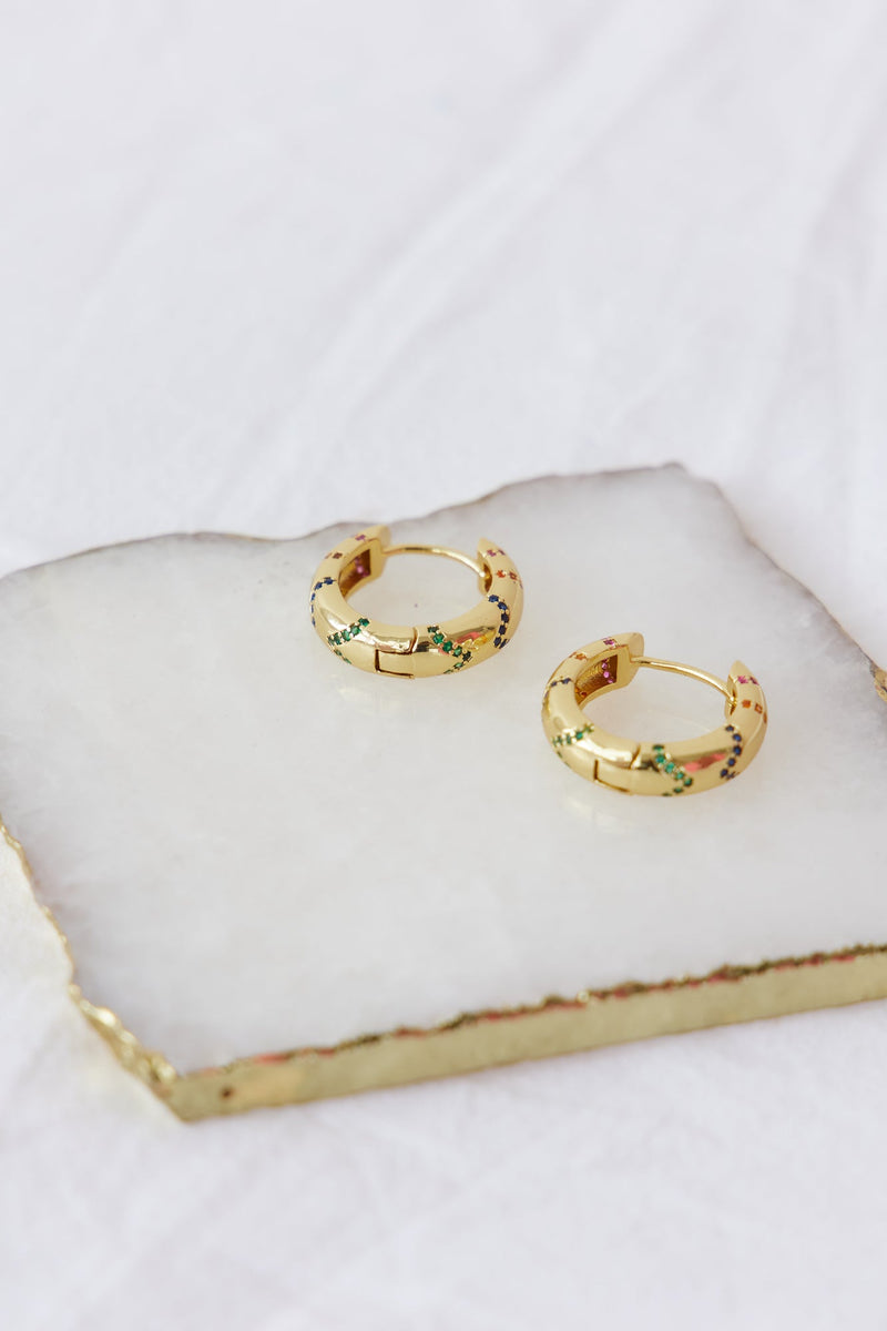 18 Ayar Altın Kaplama Aurik Gövde Küpe