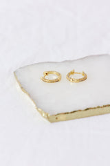 18 Ayar Altın Kaplama Altın Madeleine Küpe