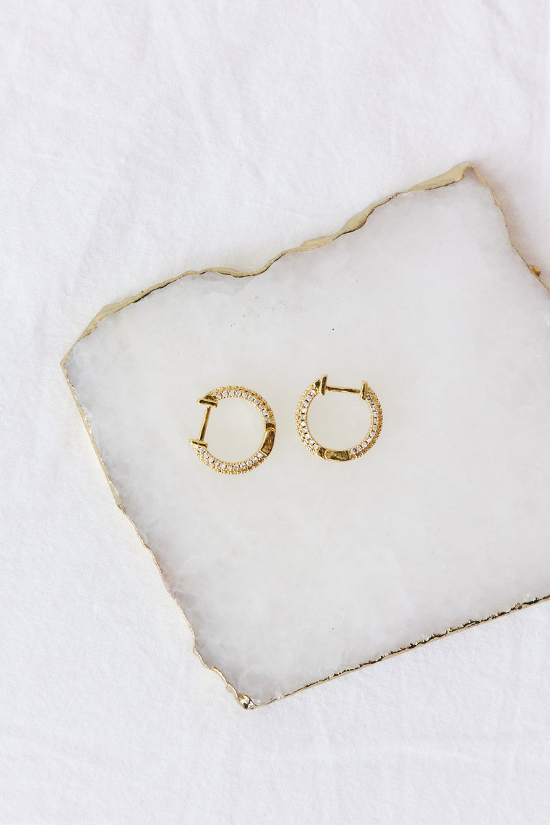 18 Ayar Altın Kaplama Altın Madeleine Küpe