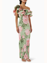 Premiere Pleated One-shoulder Gown