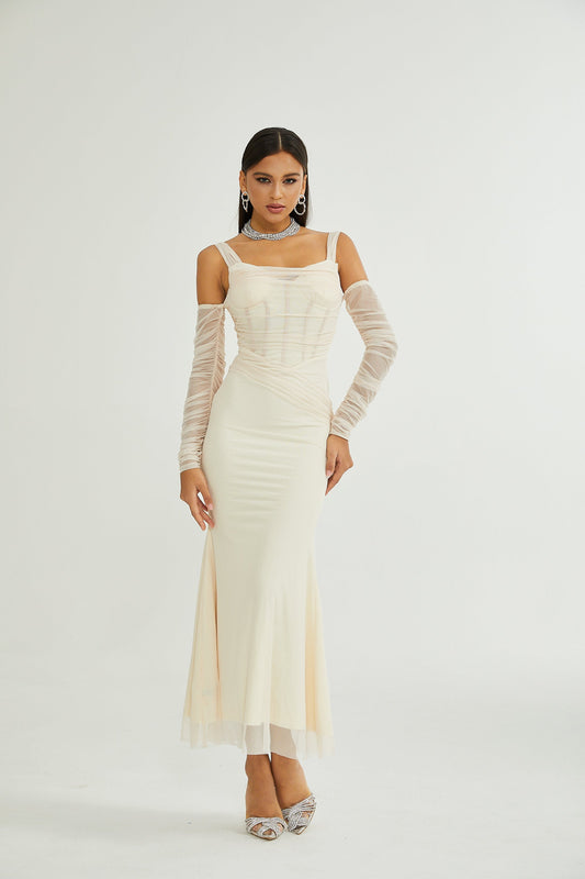 Laurianne midi elbise