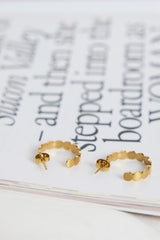 18 Ayar Altın Kaplama Ares Dünya Küpe Altın