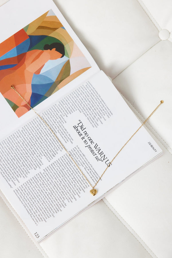 18 Ayar Altın Kaplama Yıldızlı Kalp Kolye