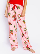 Kedi Çiçekli Pijama Takımı