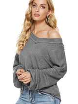 Trendy Oversize V-Yaka Triko