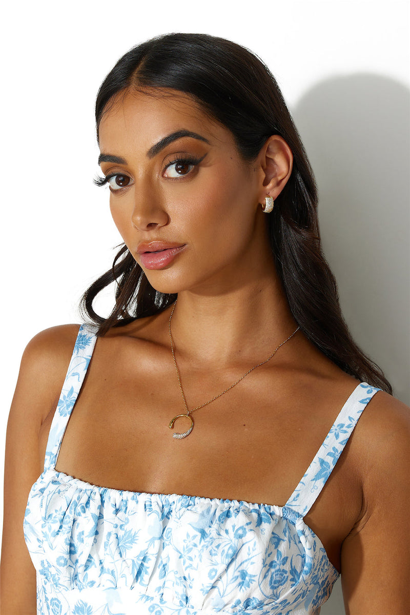 18 Ayar Altın Kaplama Sevgiliye Hediye Kolye Altın