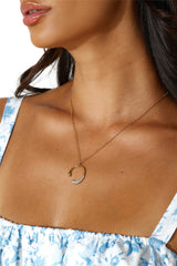 18 Ayar Altın Kaplama Sevgiliye Hediye Kolye Altın