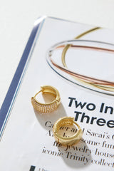 18 Ayar Altın Kaplama Açıklamalı Halka Küpe Altın