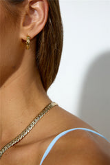 18 Ayar Altın Kaplama Her Kız Halka Küpe Altın